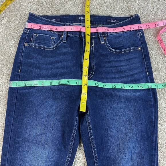 Vigoss Womens Ace Skinny Jeans 27x27 Dark Wash Distressed Stretch Denim - Picture 4 of 9